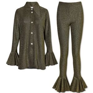 NWT Sleeper Saturn Lounge Suit w/ Leggings in Gold